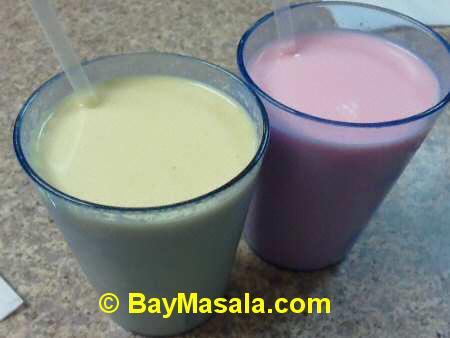 tirupathi bhimas bay area tirupathi bhimas badam milk, rose milk - Image © BayMasala.com