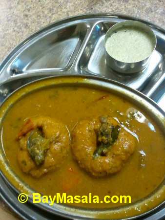 tirupathi bhimas bay area tirupathi bhimas milipitas sambar vada - Image © BayMasala.com